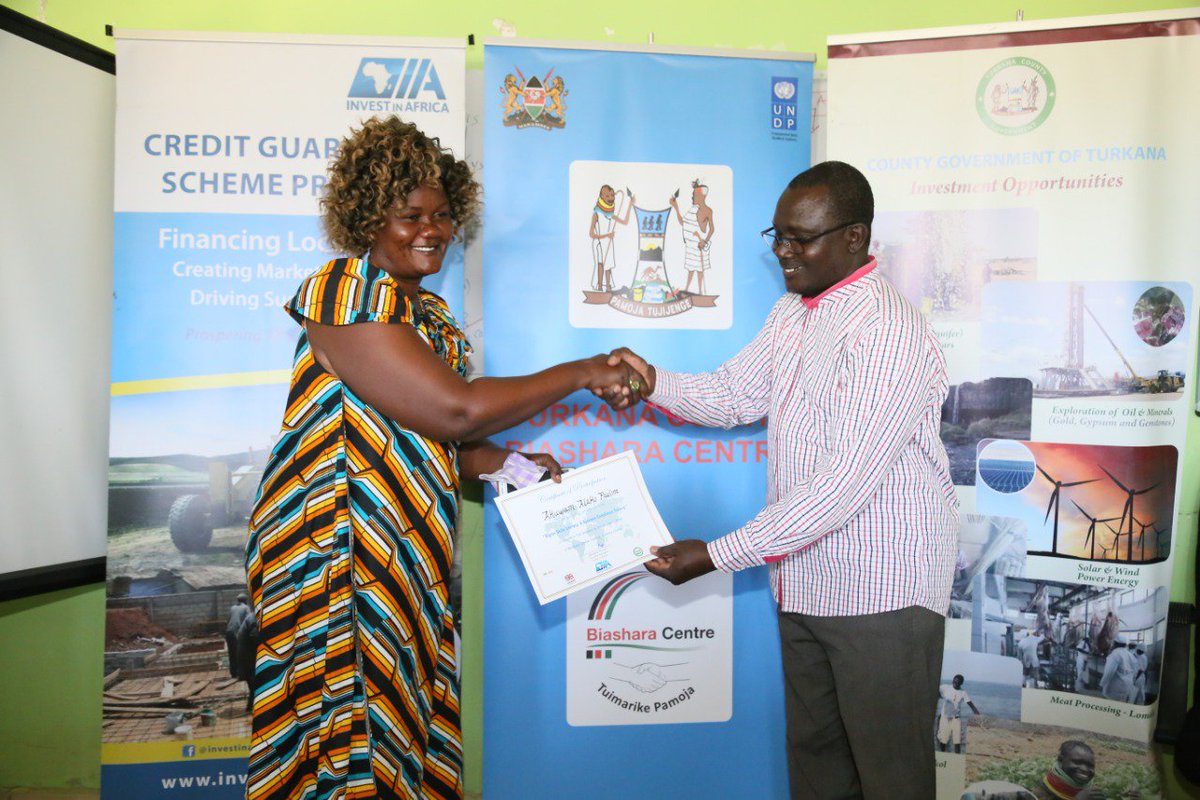 Trade_Turkana's tweet photo. @IIA_Kenya Awards Certificates to
50 MSMEs in Turkana County after completion of their One-Week extensive training on Business Digital Marketing, e-Commerce and Statutory Compliance, at County Biashara Centre, Lodwar.

Credit goes to; 
@Paganyo 
@JamesLokwale
 @TurkanaCountyKE https://t.co/QTFwu3Nruf