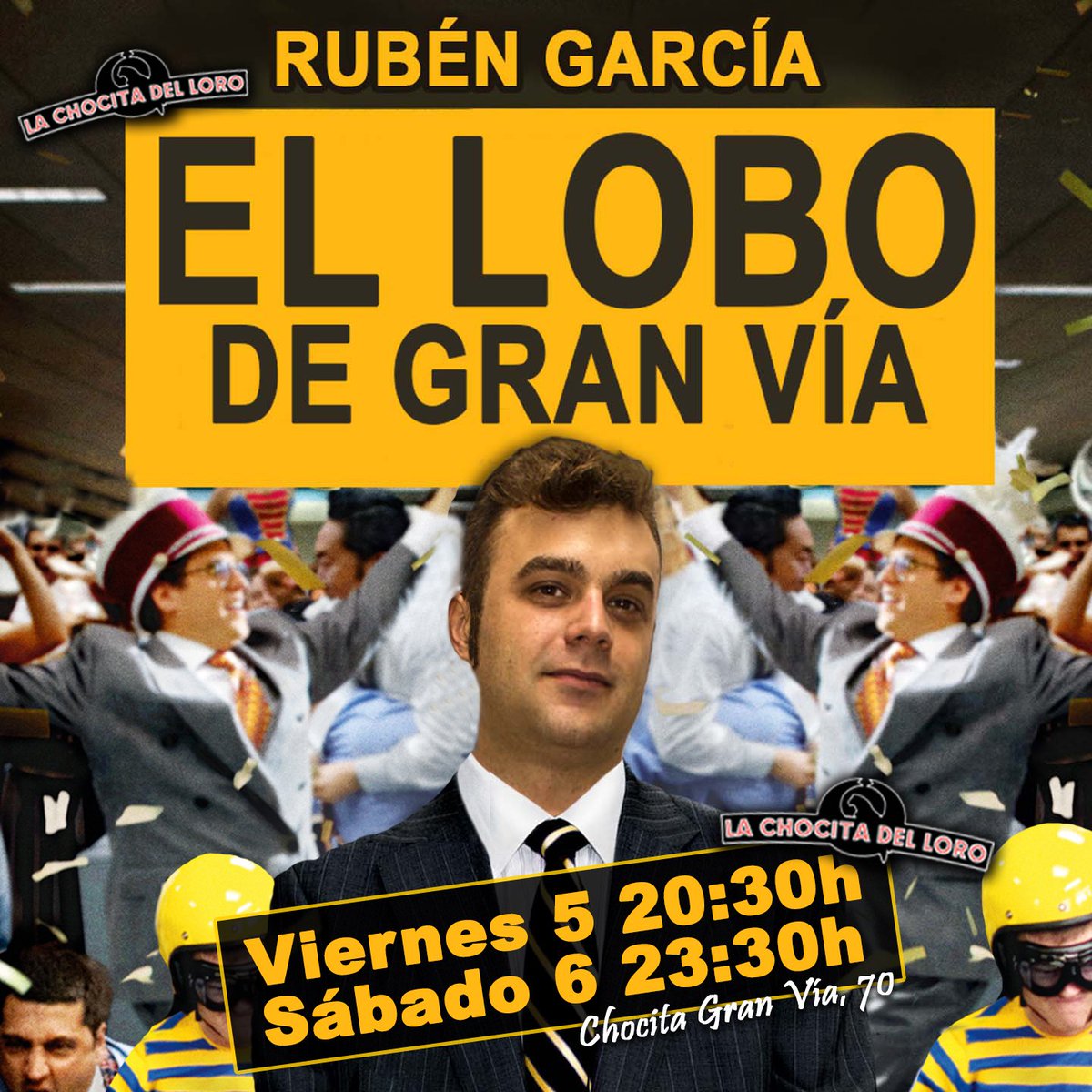 rubengarcia1983's tweet photo. Hoy también tenemos función de #ElLobodeGranVia en @chocitadelloro #Venirseeeeeee
https://t.co/yBvy3N4BnC https://t.co/86DotIb3IZ
