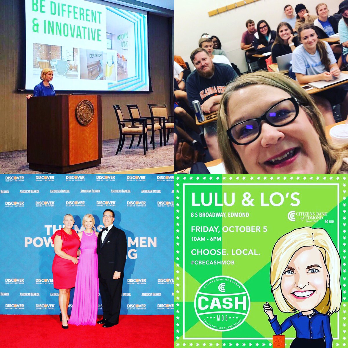 CitizensEdmond's tweet photo. Weekly recap of inspiration and motivation! @JillCastilla #RemarkableCreditUnion podcast, @JillCastilla @dallasfed #confluence2018, @FawnSachleben inspiring marketing students @okstate, @JillCastilla @AmerBanker #MPWIB, #CBECashMob Lulu & Los. https://t.co/KuR1c8A1eX