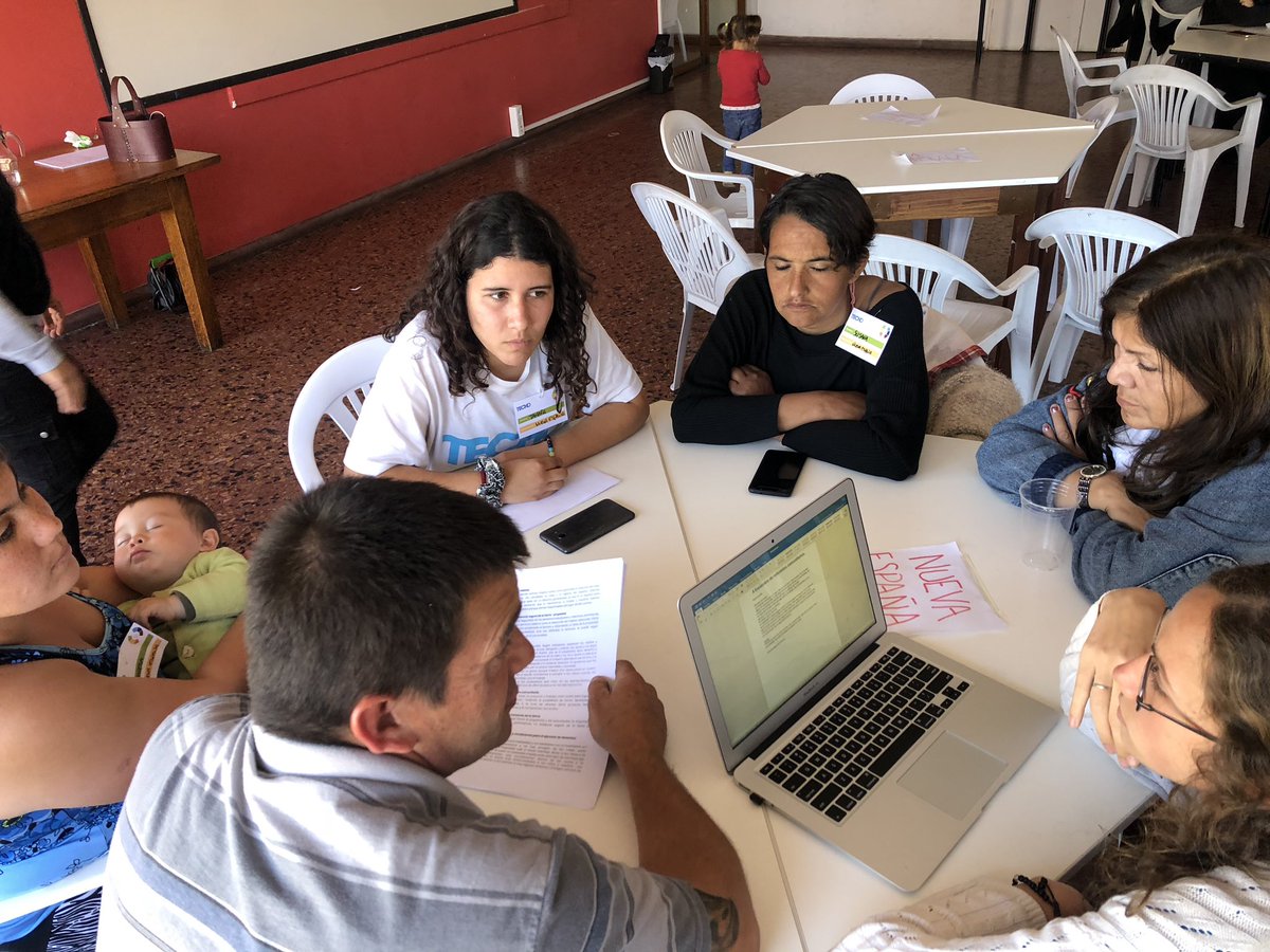 TECHOuy's tweet photo. Derechos Humanos, Vivienda digna, Hábitat, Participación Comunitaria, Tenencia segura de la tierra, Desalojos son algunas de las mesas redondas en las que vecinos y vecinas están participando y reflexionando en el #ERC10 https://t.co/lcdrc8lit8