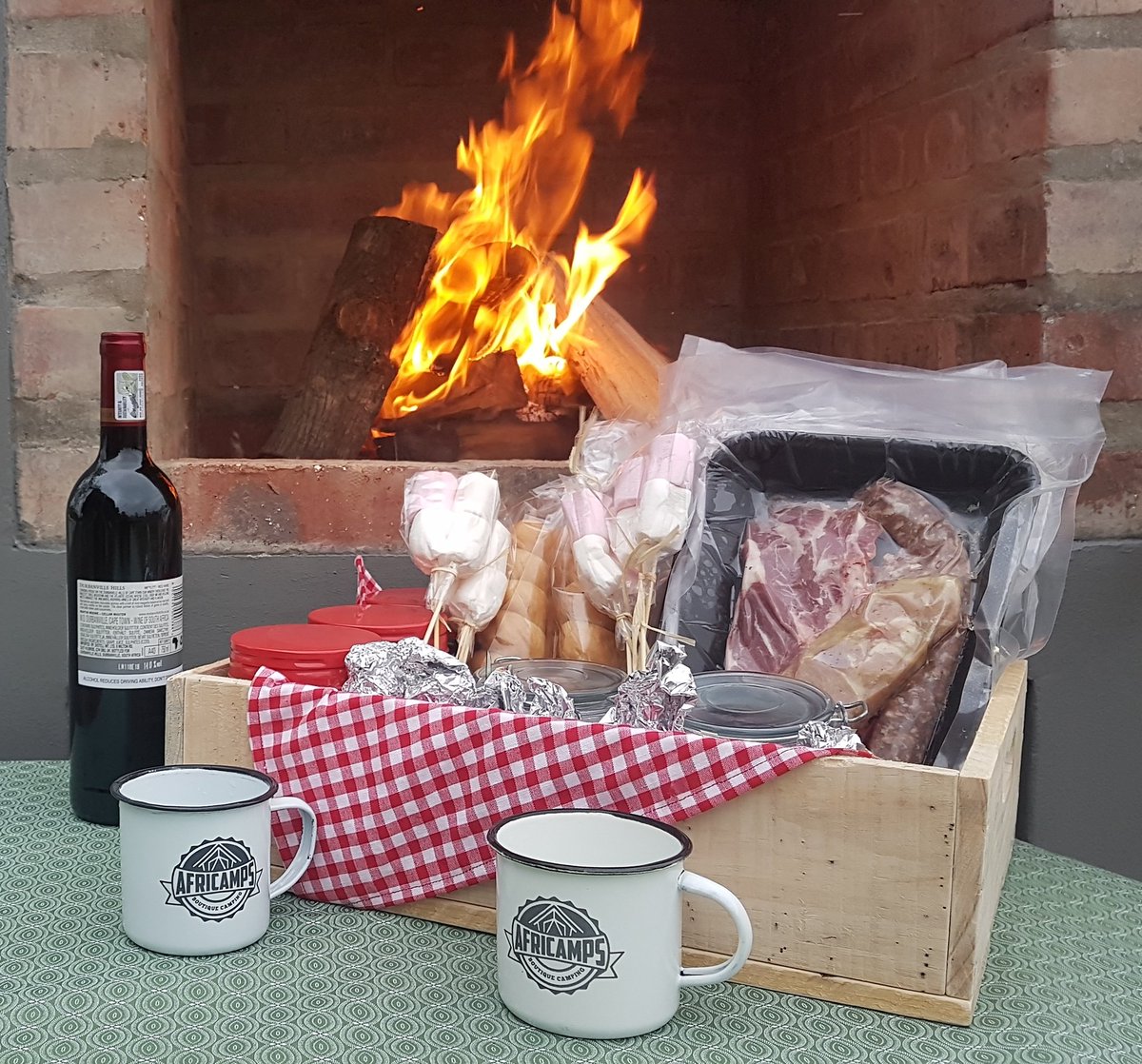 Nou gaan ons #braai. Excited to try out one of these delicious braai baskets at #AfriCamps latest camp at Oakhurst.