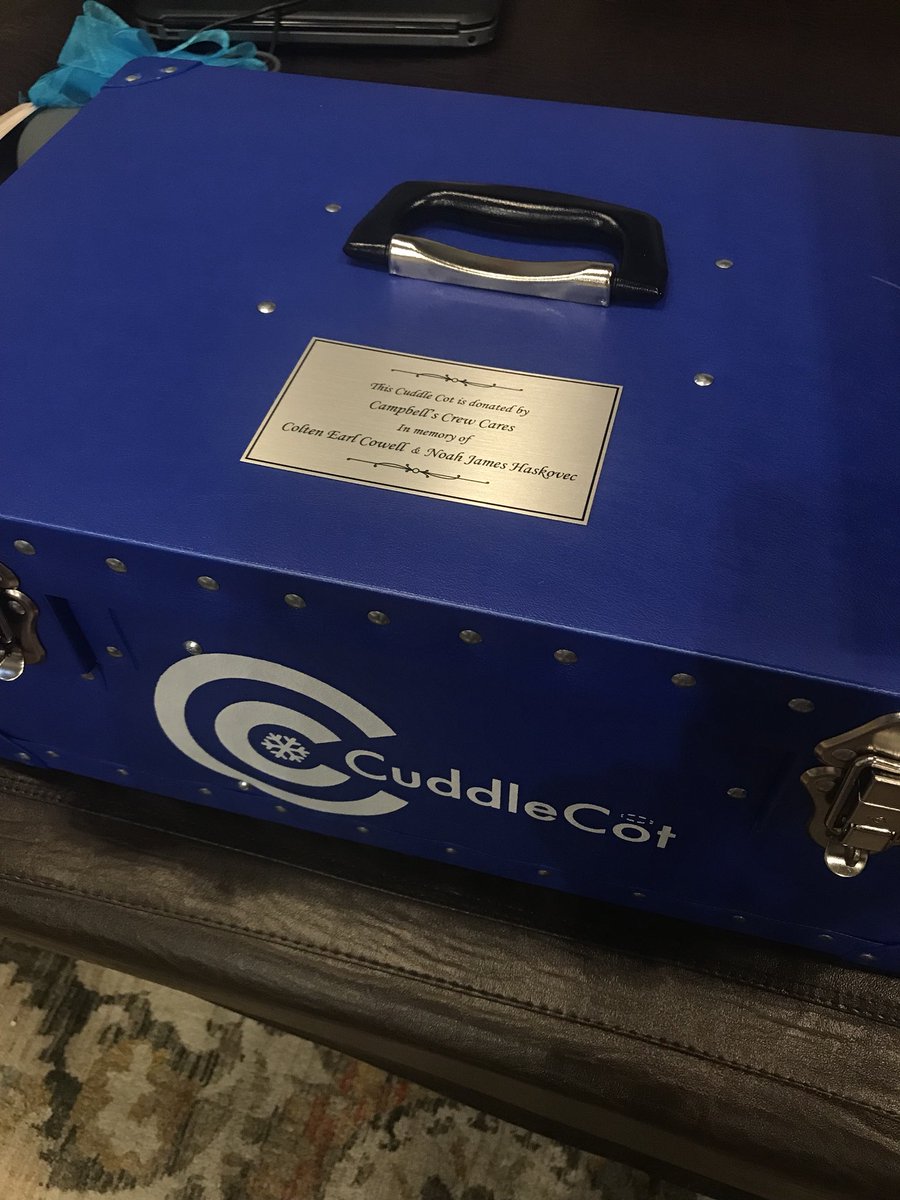 Today is the day!  Campbell’s Crew Cares is donating a cuddle cot to Cardon’s Children’s hospital in Mesa!  Campbell is donating this cuddle cot in memory of two little boys that have impacted his life!  #givinghope #noahskindness