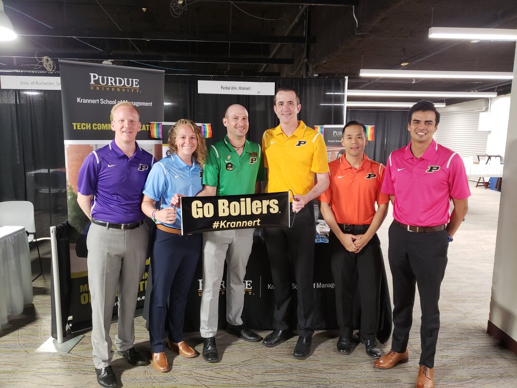 PurdueBizGrad's tweet image. We are looking forward to meeting outstanding #MBA candidates at the #ROMBA2018 conference today! Stop by our booth to meet current students and recruiters. Learn about our culture of #inclusion and #opportunity. @PurdueKrannert @ReachingOutMBA