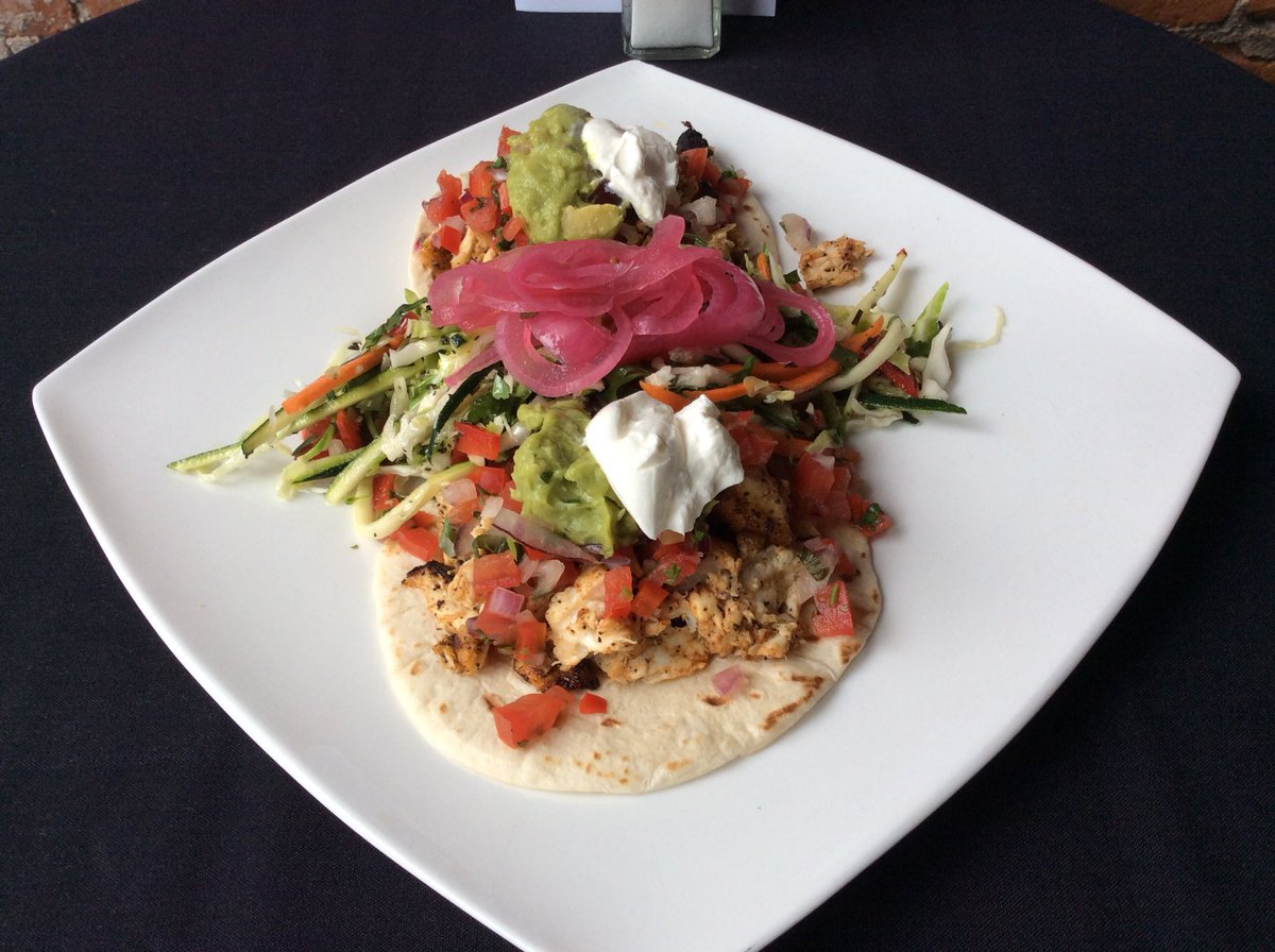 Empire138's tweet photo. Today’s lunch feature is Cajun halibut fish tacos with a peace salsa and shoestring potatoes https://t.co/bG3nr3D6Xf