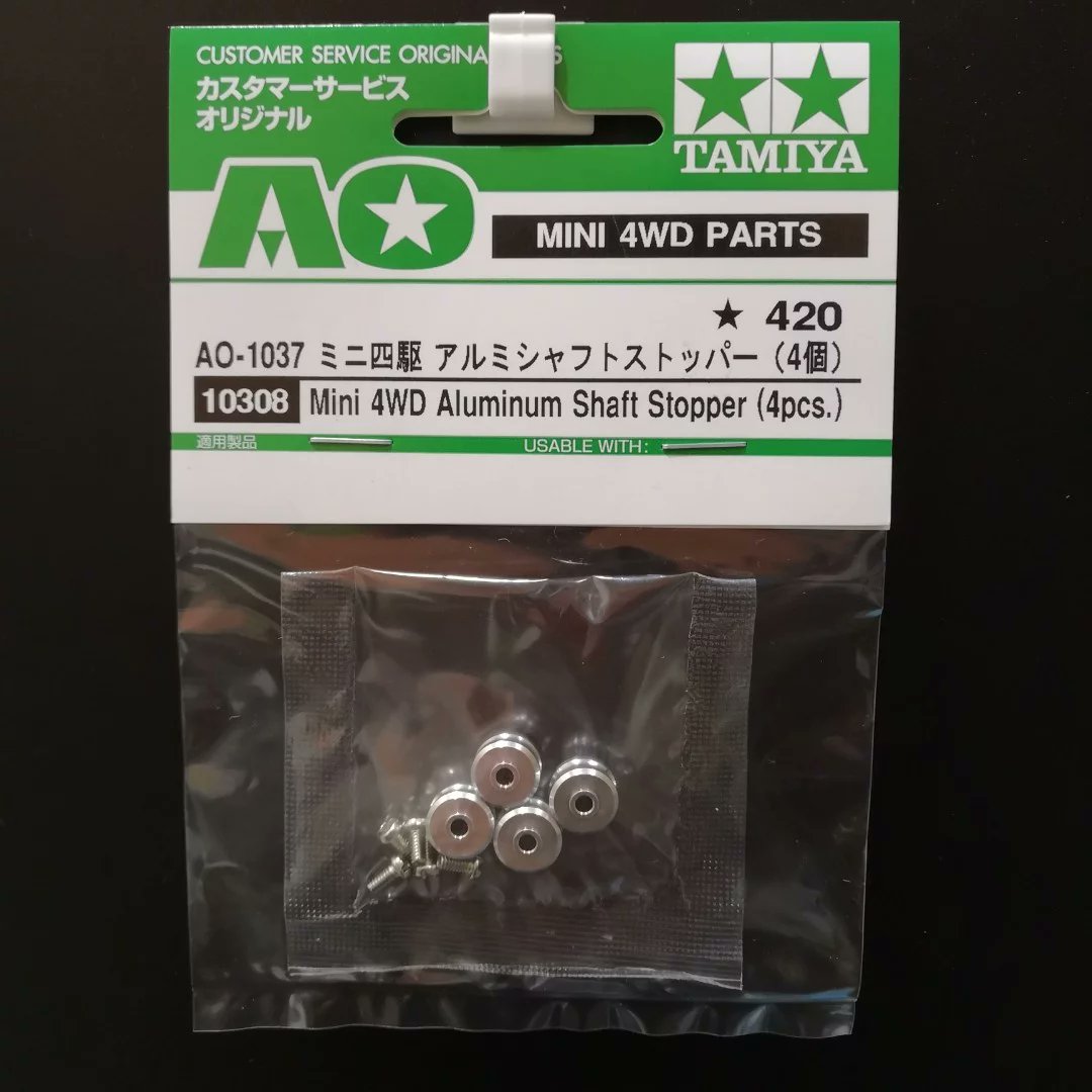 10308 4 pcs Tamiya AO-1037 Mini 4WD Aluminum Shaft Stopper