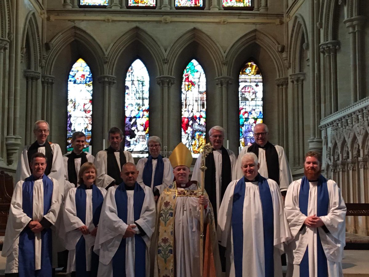 jembloomfield's tweet photo. It has been a remarkable day. I have sworn an oath of obedience (binding in "all things lawful and honest"), been presented with the Scriptures (NRSV Anglicised, naturally) and wandered round the Minster in light drizzle. I am now a Reader of the Church of England. https://t.co/WeP46HkBPd