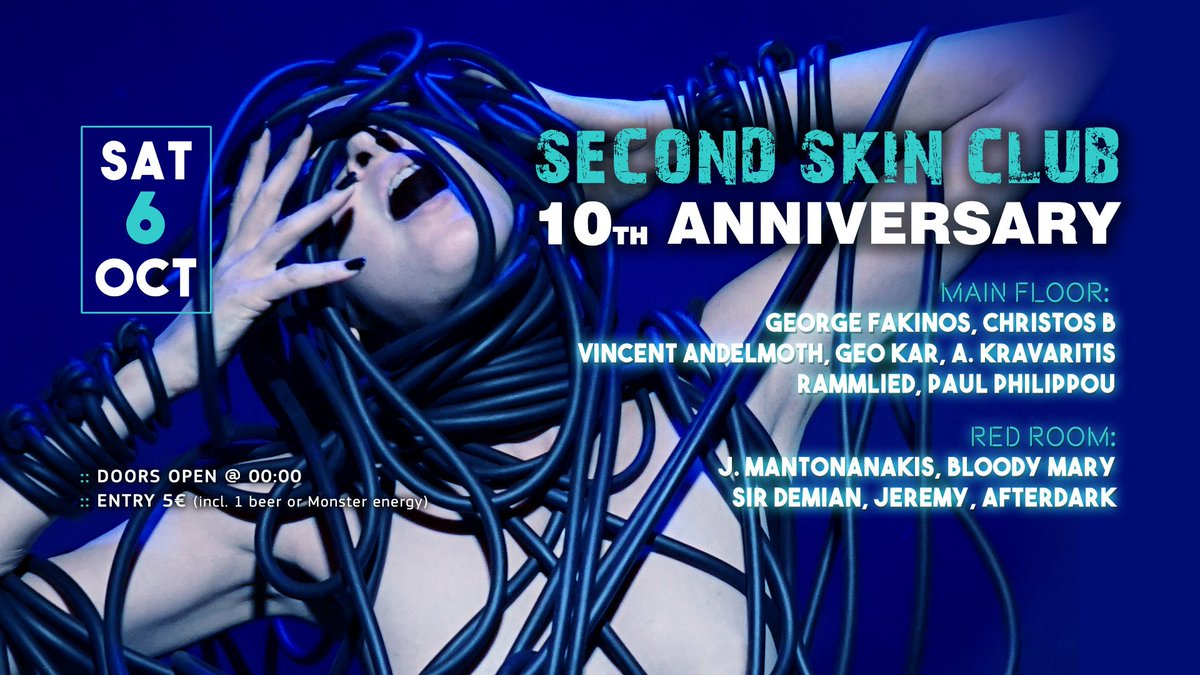 <a href="/secondskinclub/">Second Skin Club</a> #10thanniversary tonight Saturday October 6! We make history together tonight <3