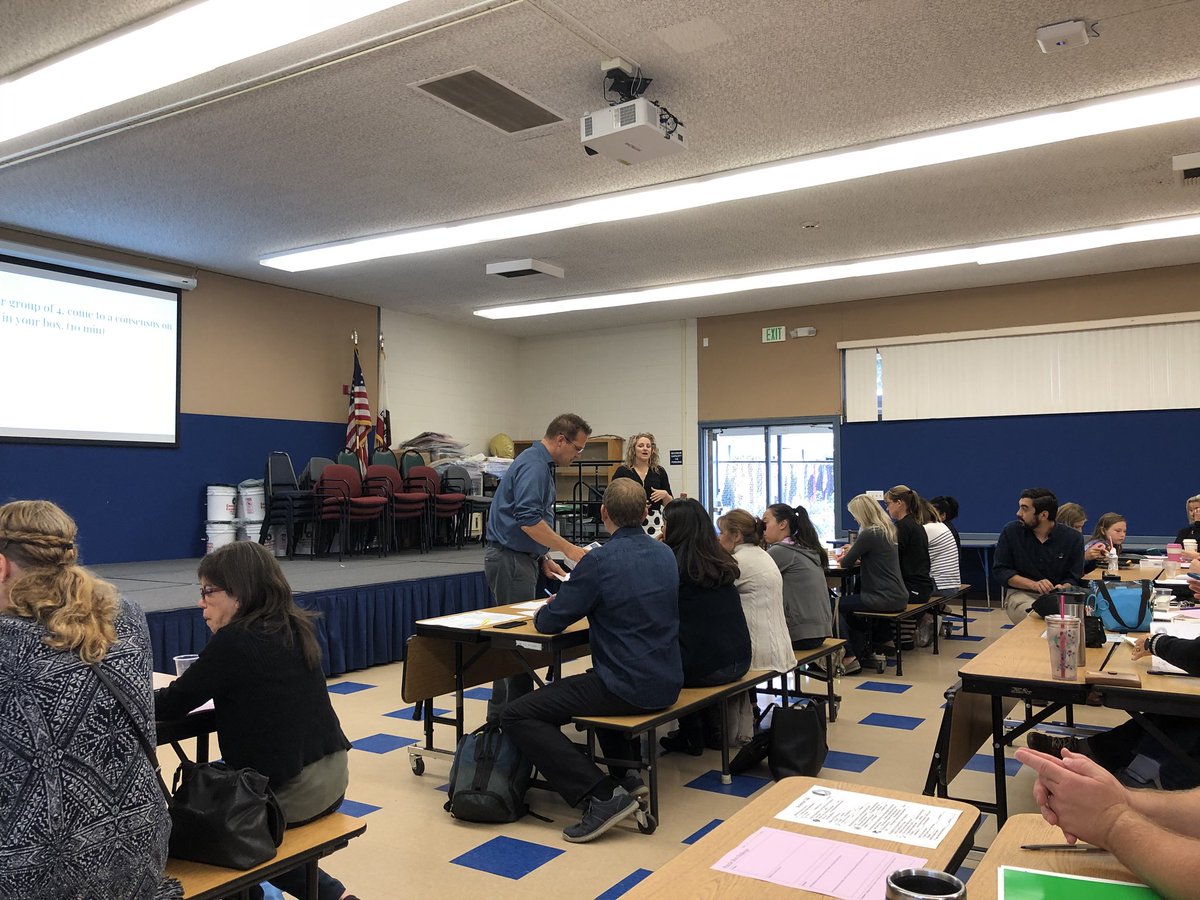 auntjennoelle's tweet photo. First follow up day for VC STEMposium. @AnnieMRansom and @SciencePlankton leading Science Talk with the “Mystery Box” activity. #VCstemposium #ngss #cangss https://t.co/dUJxoP4vcH