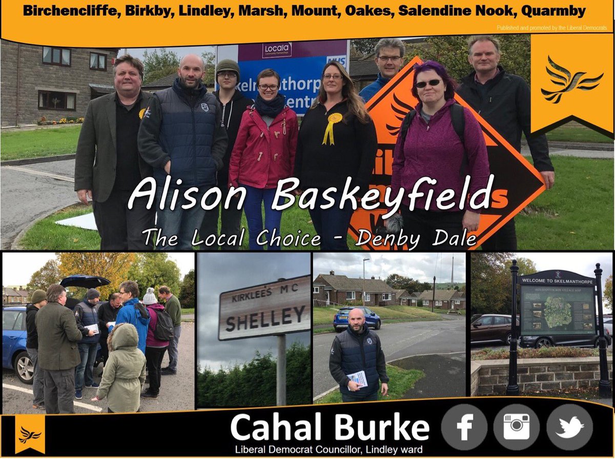 Out campaigning today in the Denby Dale Ward with fantastic local Lib Dem Candidate Alison Baskeyfield for the Denby Dale by-election which will take place on 1st November 2018. #DenbyDale #LibDems