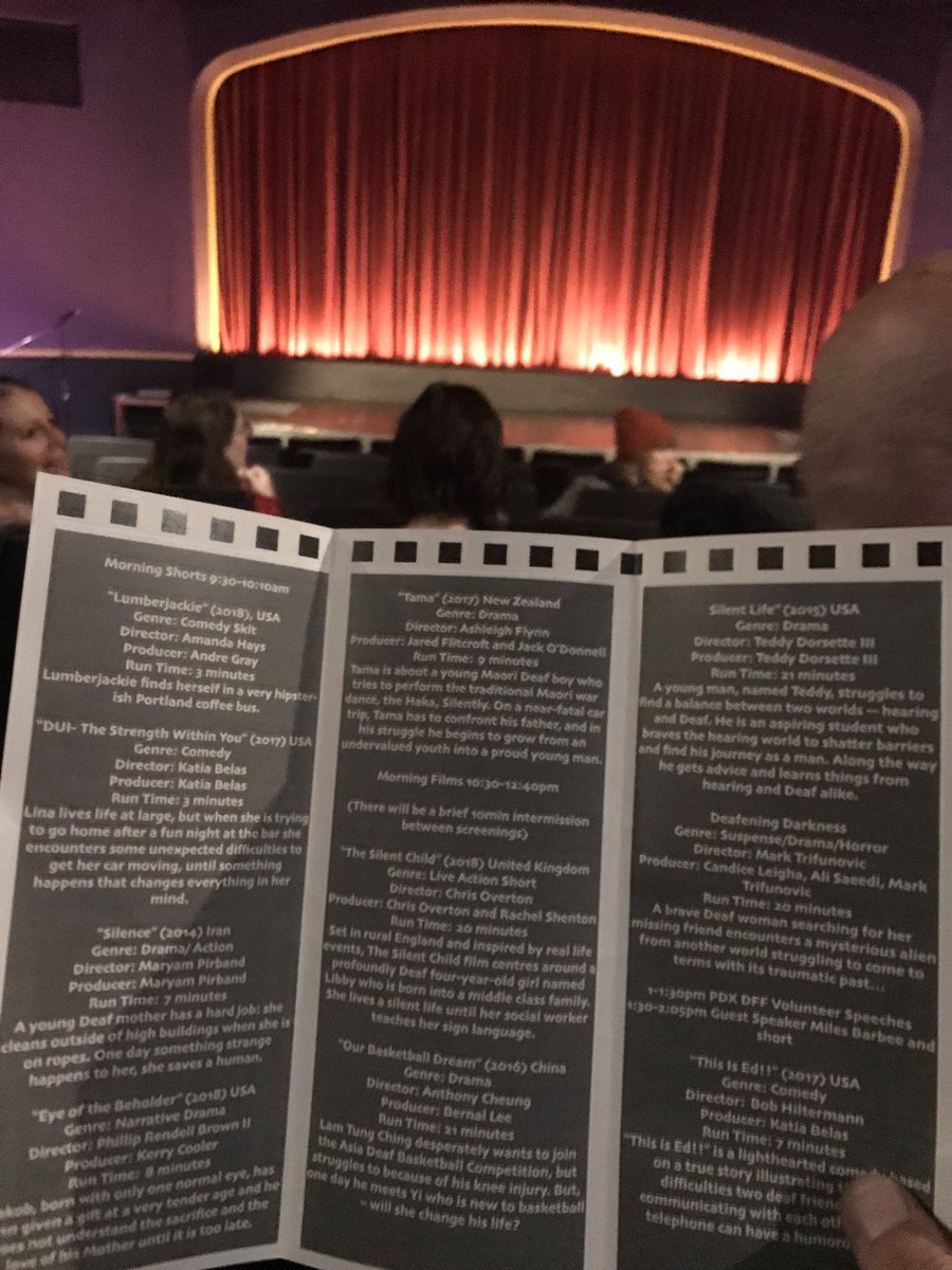 The program. We’re stoked! #deaftalent #pdff
