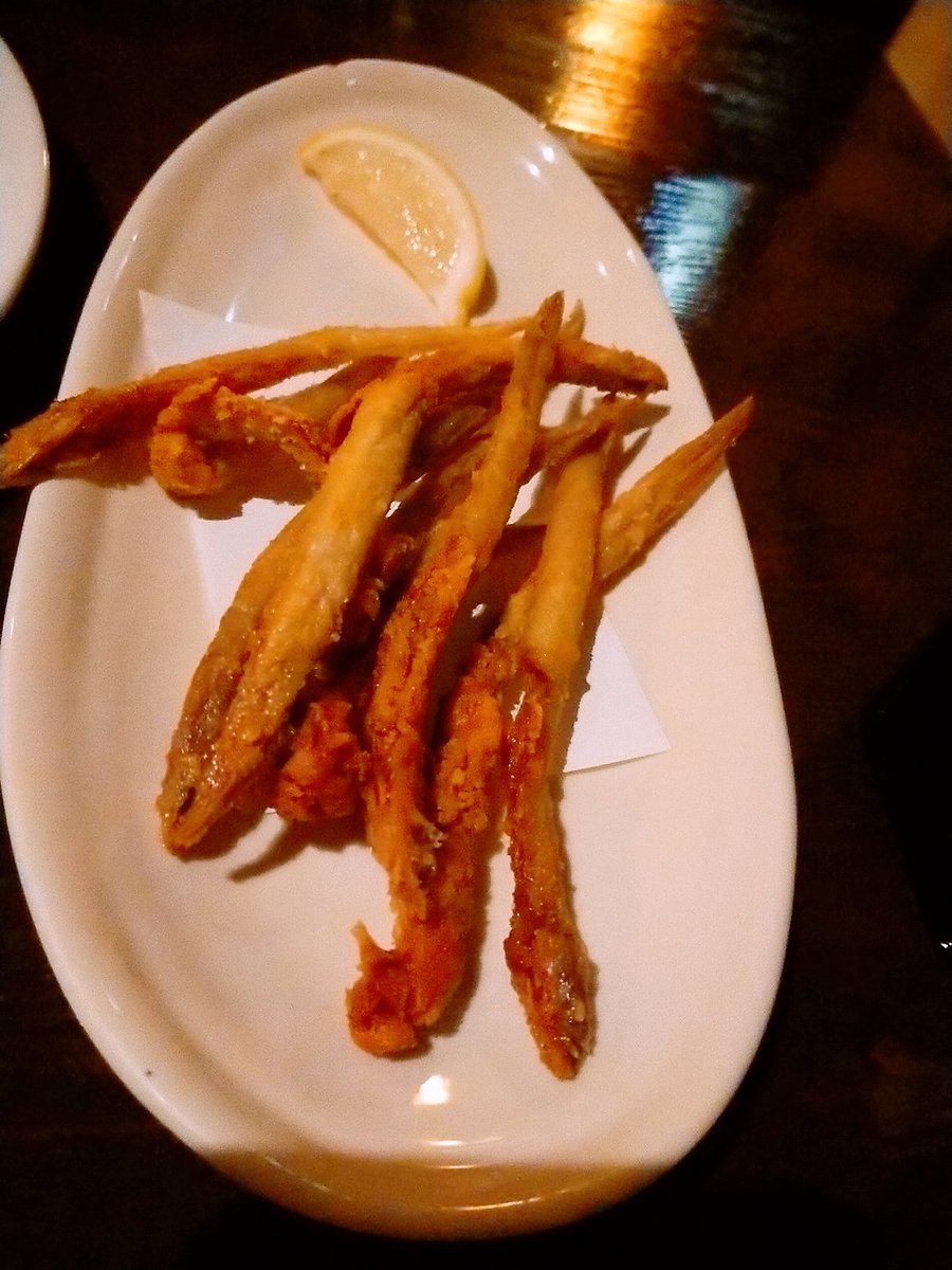 人生オワタ W8 白子の天ぷら ちんあなごの唐揚げ そのまんまちんあなごに笑った