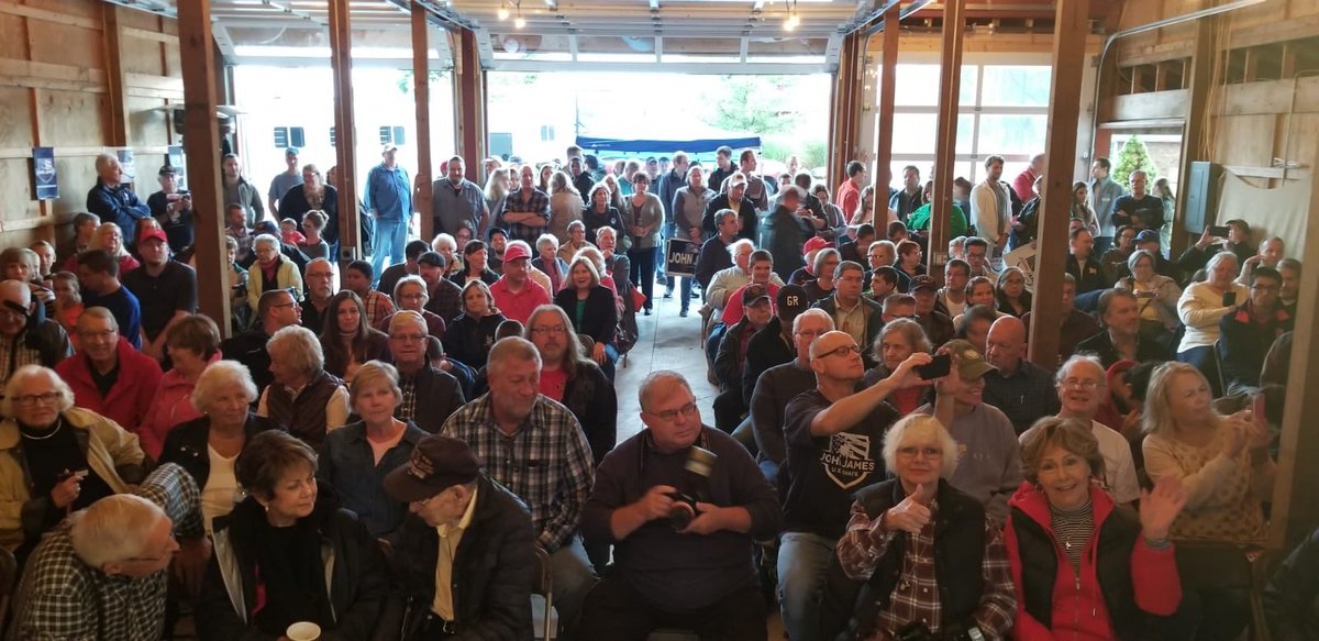 JohnJamesMI's tweet photo. Thank you Grandville! 🚜 We are FIRED up from all your support. We’ll see you in Muskegon Heights at 1:30 PM. Let’s FLY to victory this November!💪🇺🇸🦅 #LetFlyMI #MISen #TeamJohnJames >https://t.co/XedmfIcx13< https://t.co/vmwoy7hQhb