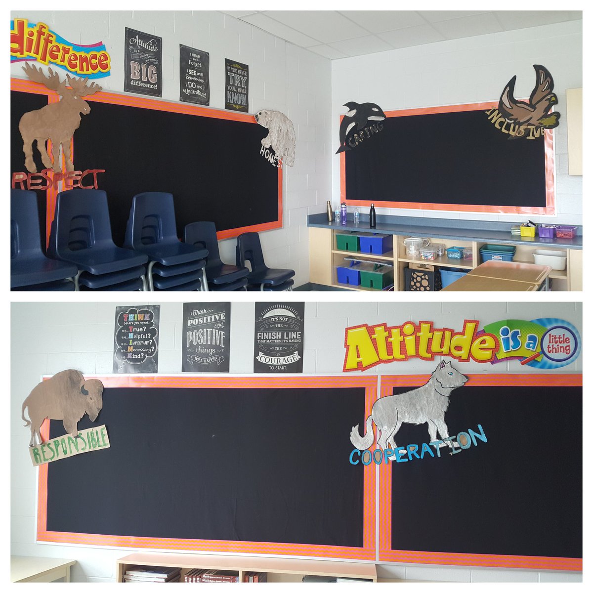 teresa_au's tweet photo. 7F Ss collaborative work on incorporating their House animals and Character Traits into the classroom. #houseanimals #charactertraits #studentdrivenclassroom #looksamazing https://t.co/WVLQLiiyJy