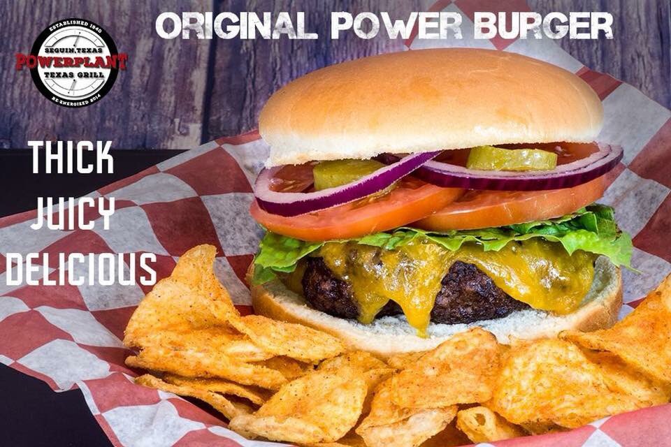 Txpowerplant's tweet photo. Who wouldn’t want one of these mouthwatering burgers? 😍 You can only get them here at the Powerplant Texas Grill! 👈 

#Seguin #PP #burgers https://t.co/POTgg7sUpl