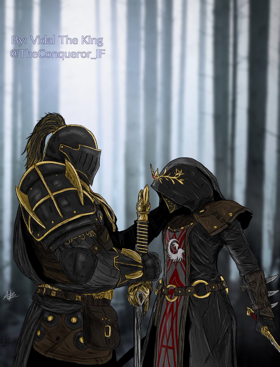 LordWalterII's tweet photo. (Sorry for posting this multiple times I made few mistakes,sorry again lol)

So I commissioned @TheConqueror_IF to make a drawing of me and my love ❤️ :3
As our @ForHonorGame characters 
And Vidal made this beautiful piece of art…

@MrPope @DamienKieken @romcamor https://t.co/V9xjgWjcXy