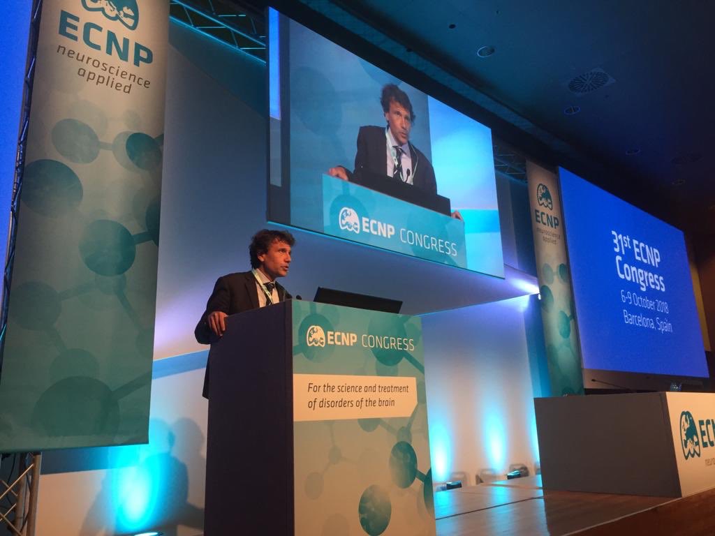 ECNP president Celso Arango opens the 31st ECNP Congress in Barcelona. #ecnp2018 #keynotesession