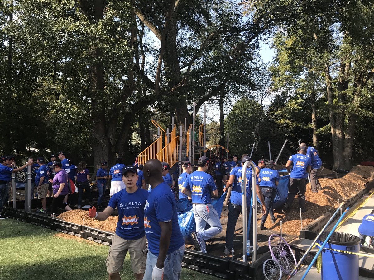 Building <a href="/kaboom/">KABOOM!</a> playground <a href="/apsupdate/">ATL Public Schools</a> @ Bolton Academy win 150 <a href="/Delta/">Delta</a> employees on <a href="/HandsOnAtlanta/">Hands On Atlanta</a> Day. #DeltaServes #PlayMatters #BoltonBuilds #LiveATL. Thanks @Atldepsupt <a href="/WestmorelandATL/">Matt Westmoreland</a> <a href="/jasonesteves/">Jason Esteves</a> <a href="/CarstarphenMJ/">Meria Carstarphen</a>