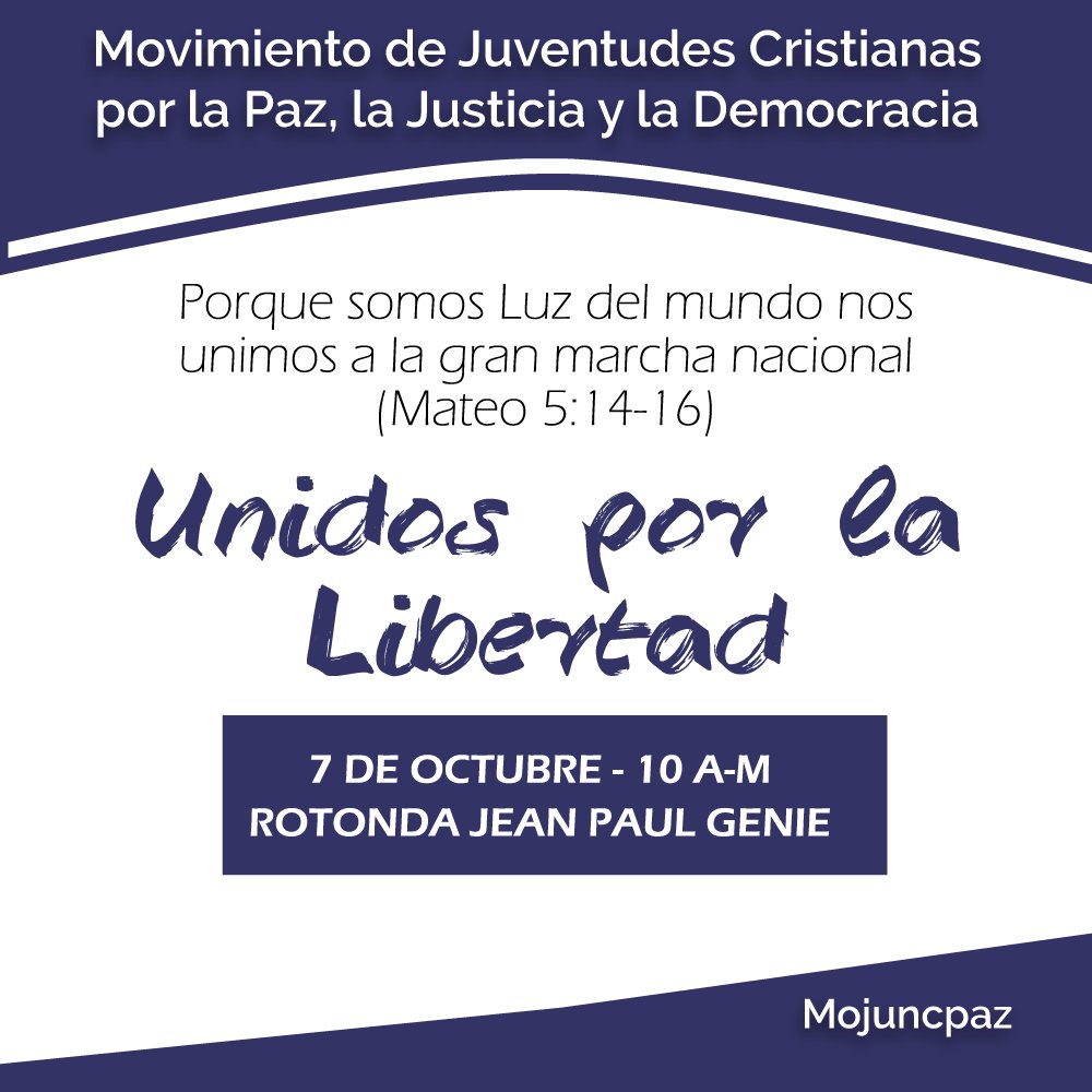 Movimiento De Juventudes Cristianas Por La Paz On Twitter