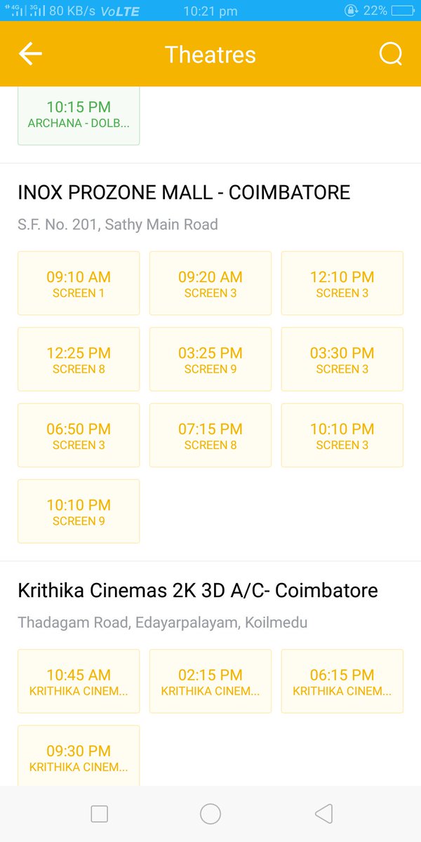 iam_Tharani's tweet photo. #ChekkaChivanthaVaanam #CCV tomorrow Sunday 10shows house full at #Coimbatore @INOXSupport
#BlockBusterCCV
#STR @thearvindswami @arunvijayno1 @VijaySethuOffl #Maniratnam @hasinimani @aditiraohydari @aditi1231 https://t.co/D78Y7u8bgN