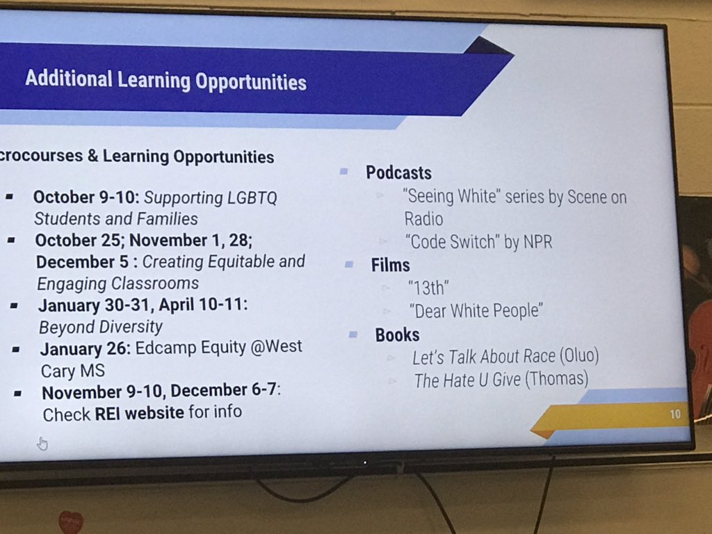 CaseyCollinsEDU's tweet photo. Started my morning with a Teach Us All documentary and then engaged in critical conversation with educators who aspire to dismantle the system and the structures that make it hard for EVERYONE to learn. #learningatitsfinest https://t.co/cbqqP06mxg