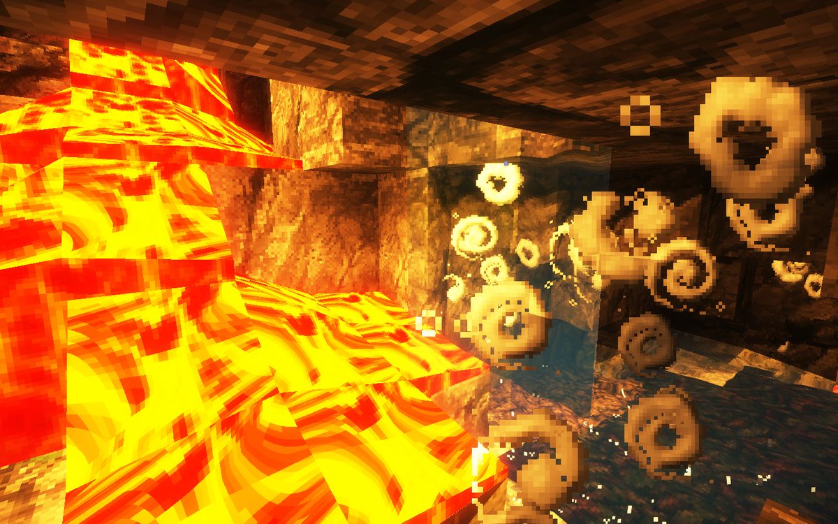 Triliton's tweet image. Sometimes going cavinig-mining can be so mysterious, dangerous and relaxing at the same time. #WeAreConquest #Myshaders #Myserver #Minecraft
