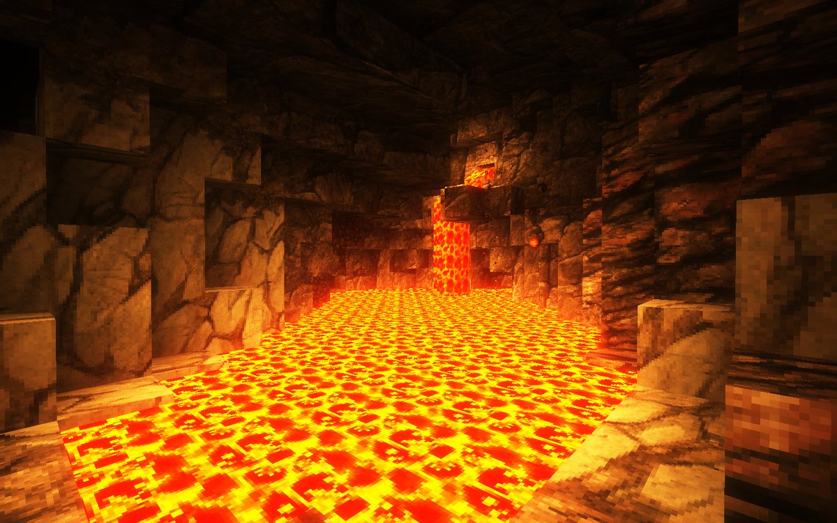 Triliton's tweet image. Sometimes going cavinig-mining can be so mysterious, dangerous and relaxing at the same time. #WeAreConquest #Myshaders #Myserver #Minecraft