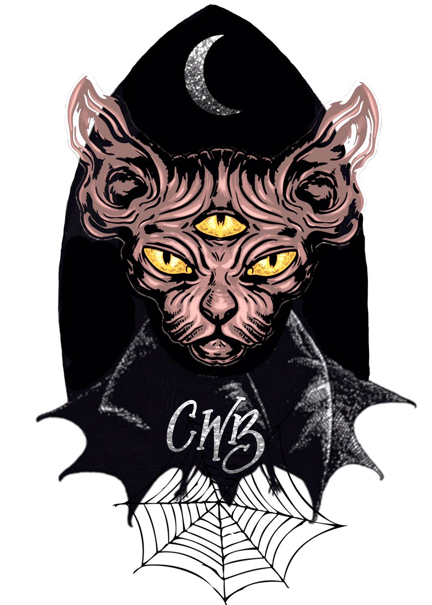 malacey_'s tweet photo. In the spirit of Halloween I have a new design up on RedBubble 😁 A spiffy looking Sphynx Dracula 
 https://t.co/FNXLQWc5p4 https://t.co/19bLNBFFoi