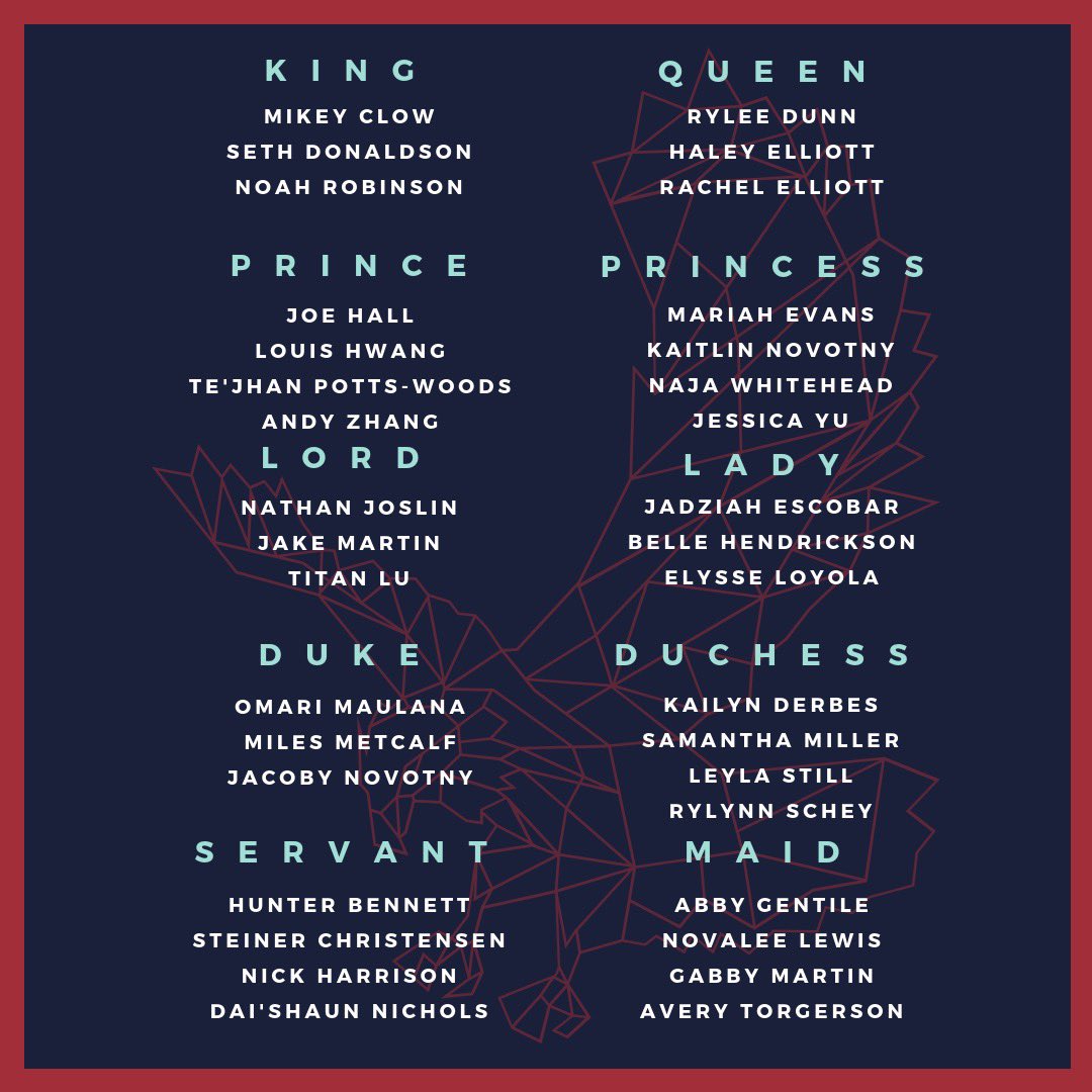 LCAASB's tweet photo. Congratulations to the 2018 LCA Homecoming Nominees! Just one week till coronation! 👑🏰 https://t.co/Q9iTcfOi9a