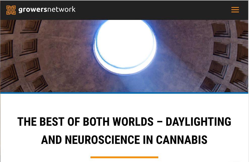SunGrownZero's tweet photo. The Best of Both Worlds - Daylighting &amp; #Neuroscience in #Cannabis - check out the @growersnetwork convo w #SunGrownZero co-founder Jonathan Cachat @ https://t.co/9rR8q6ayaf #GrowersNetwork https://t.co/fbbBhy5MCb