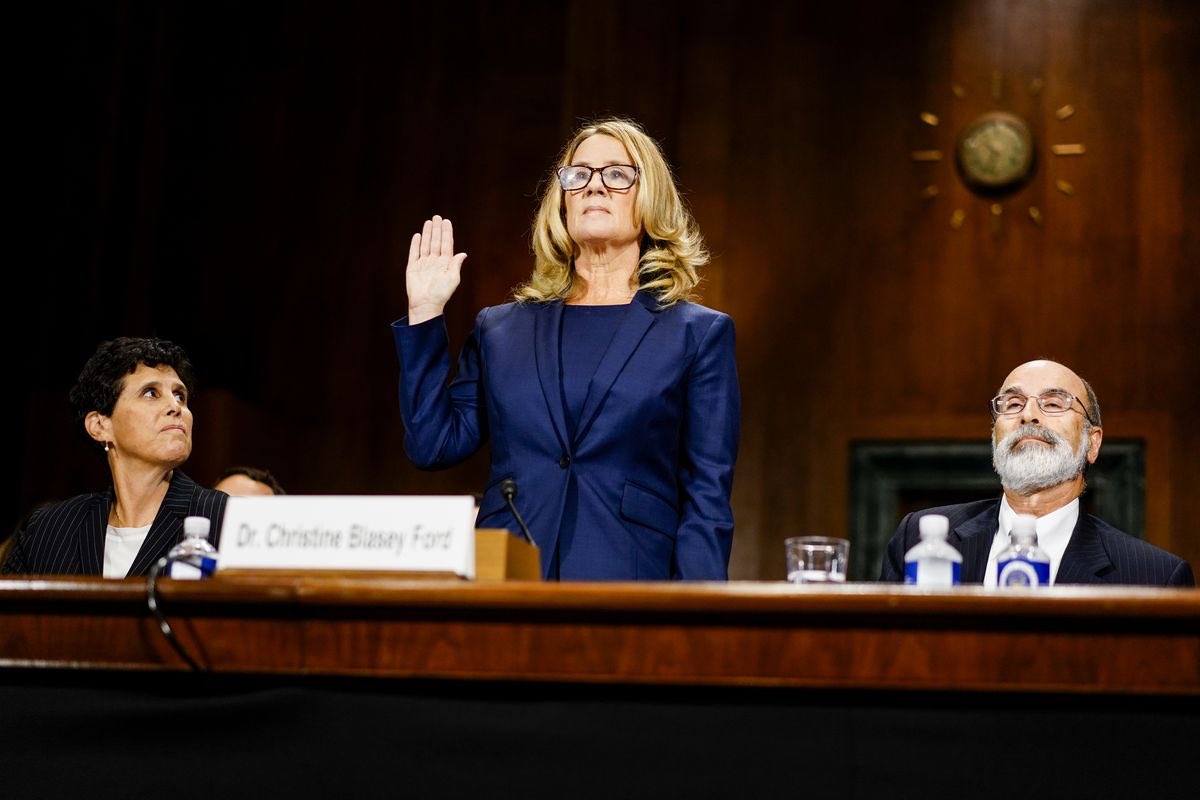 kathygriffin's tweet photo. I will never forget about you Dr. Christine Blasey Ford. Thank you for putting your life on the line to bring the truth to light. https://t.co/VFEdyDt02l