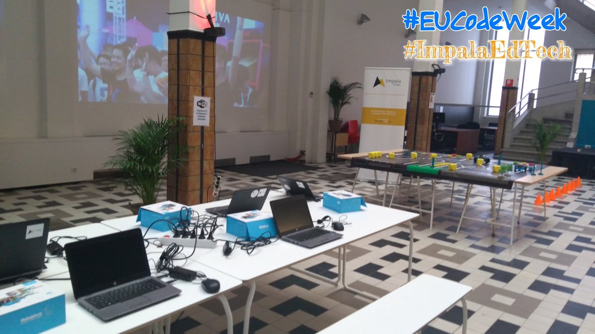 ImpalaBridge's tweet image. [#ImpalaEdTech]  - Playful #Coding &amp;amp; #Robotics workshop to kick EU #Codeweek this afternoon at @Digityserbe 

🇪🇺🇧🇪📚🖥🤖👧👦🎲📈

#STEM4Kids 
#PlayfulLearning 
#ConstructYourDreams 

@CodeWeekEU @DSMeu @digitalagendaBE 
@Makeblock @MakeblockEurope