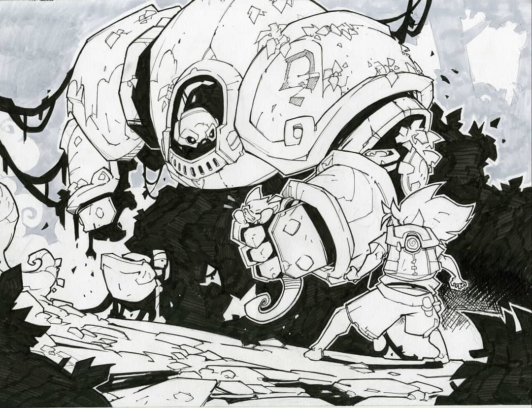 Ulkhror's tweet photo. Another excellent #BattleChasers #Calibretto fan art by Snö for this #inktoberday5
@inktober #inktober2018 #Nightwar @AirshipSyn @JoeMadx @THQNordic 😎
https://t.co/uGXyPAbzTT https://t.co/loxFBwgJ4G