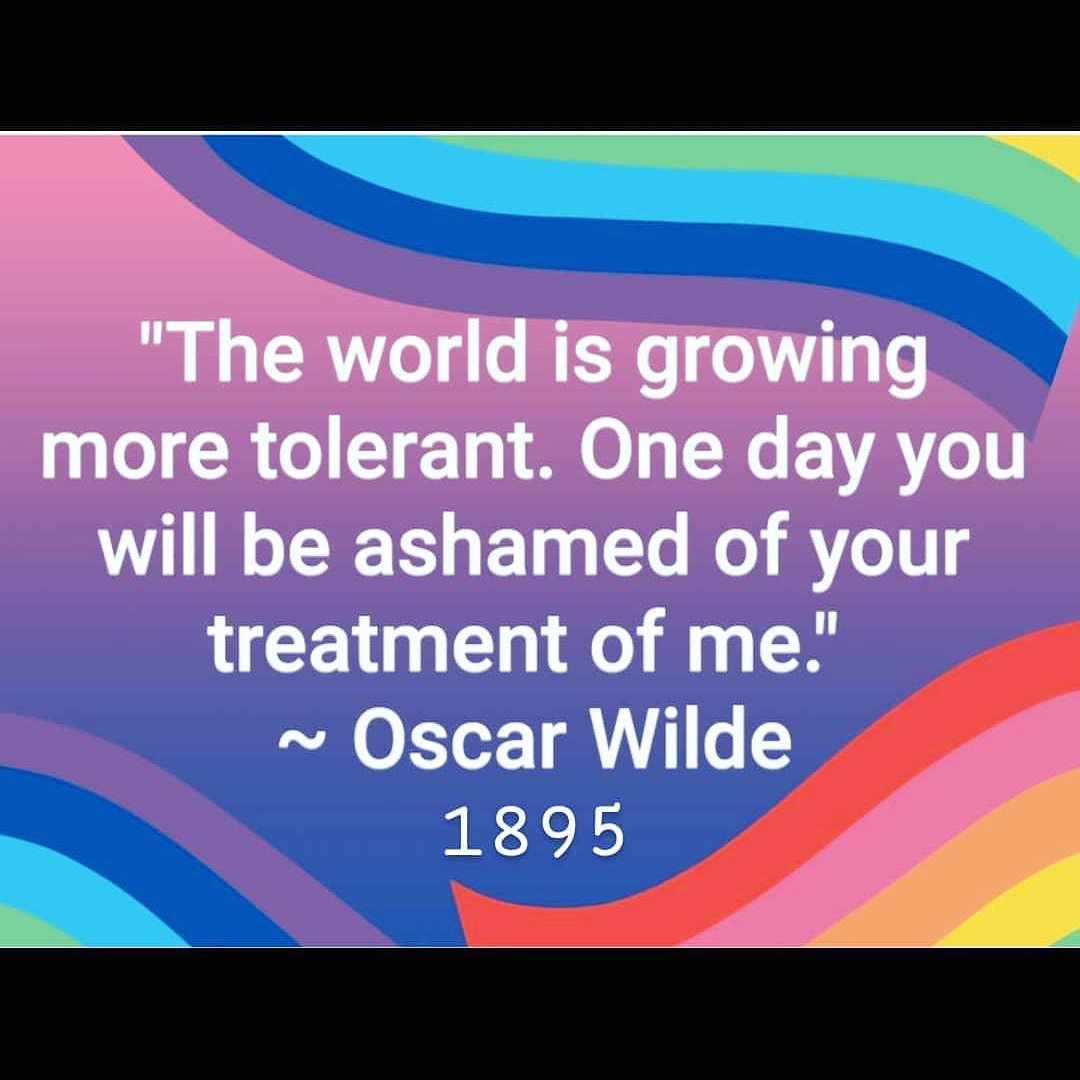 scvPFLAG's tweet photo. Irish playwright Oscar Wilde was criminally tried/charged with (then illegal) homosexuality. Wilde predicted, "The world is growing more tolerant. One day you will be ashamed of your treatment of me"
#LGBTQHistoryMonth #LGBTHistoryMonth #LGBTQHistory #LGBTHistory #PFLAGscv #PFLAG https://t.co/YwwyDjaWW0