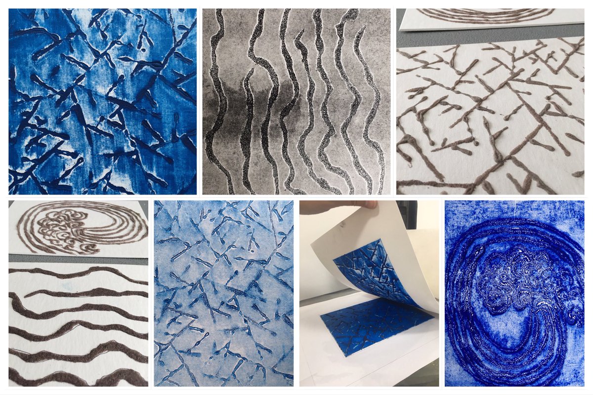 drywaterarts's tweet photo. More fabulous prints from participants of our carborundum printing course this week ! #printmaking #prints #amble #creativity #workshops #arts #northumberland #makemovemeet #drywaterartscentre https://t.co/RGUxMj9rki