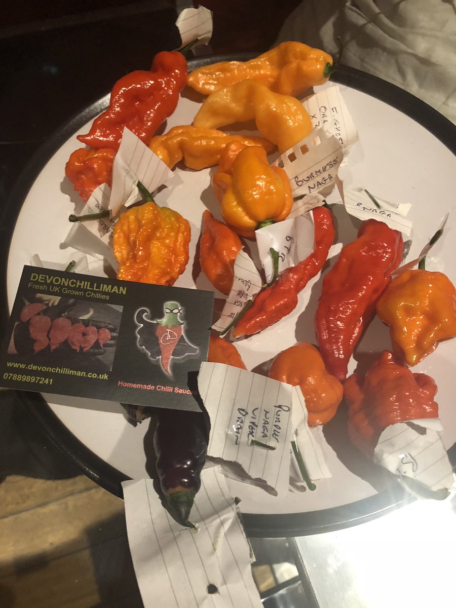 69jarni's tweet photo. The #boxesofpain from @DevonChilliMan lives upto itβs name. I managed 1 #pimentadaneyde , 1 #carolinareaper and 1 #jigsaw before the heat was too much for me to handle. I have to say that jigsaw #chilli is the hottest chilli Iβve ever eaten @YouTube video will be loaded later https://t.co/CKRALSFksm