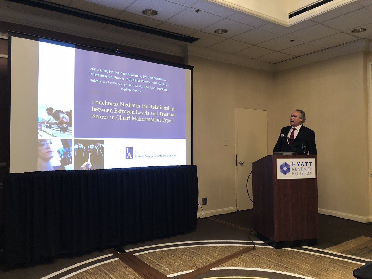 bobbyjonescsf's tweet photo. Dr. Philip Allen introduces his work on #hormoneimbalance and #neuropsychology associated with #Chiari of varying levels of severity. #CSFColloquium https://t.co/B362ZeBwIv