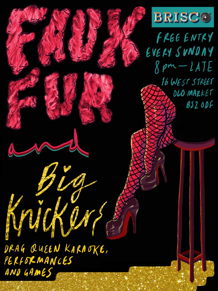 Our smashing new night Faux Furr &amp; Big Knickers - Drag Queen Karaoke launched last sunday was wild so we're starting at 8pm now cos we want more!
Drink deals for performers, anyone in drag and industry crew. 8pm - 2am #karaoke #drag #DragQueen #SundayFunday