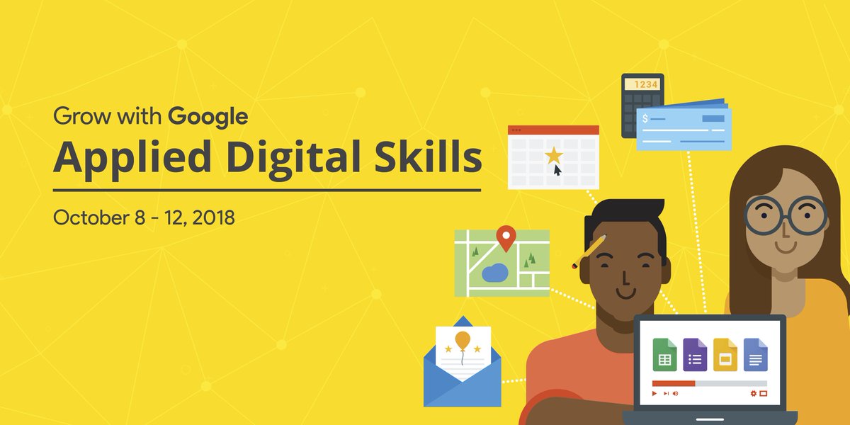 edtechteam's tweet photo. Last chance to sign up! Learn how to integrate meaningful digital skills into your projects and join us 10/8-10/12 for challenges, a chance to win and resources at #AppliedDigitalSkillsWeek https://t.co/xcPgaI8gu3 @GoogleForEdu #EdTechTeam #GrowWithGoogle #edtechchat #gsuiteedu https://t.co/9z43IavsFL