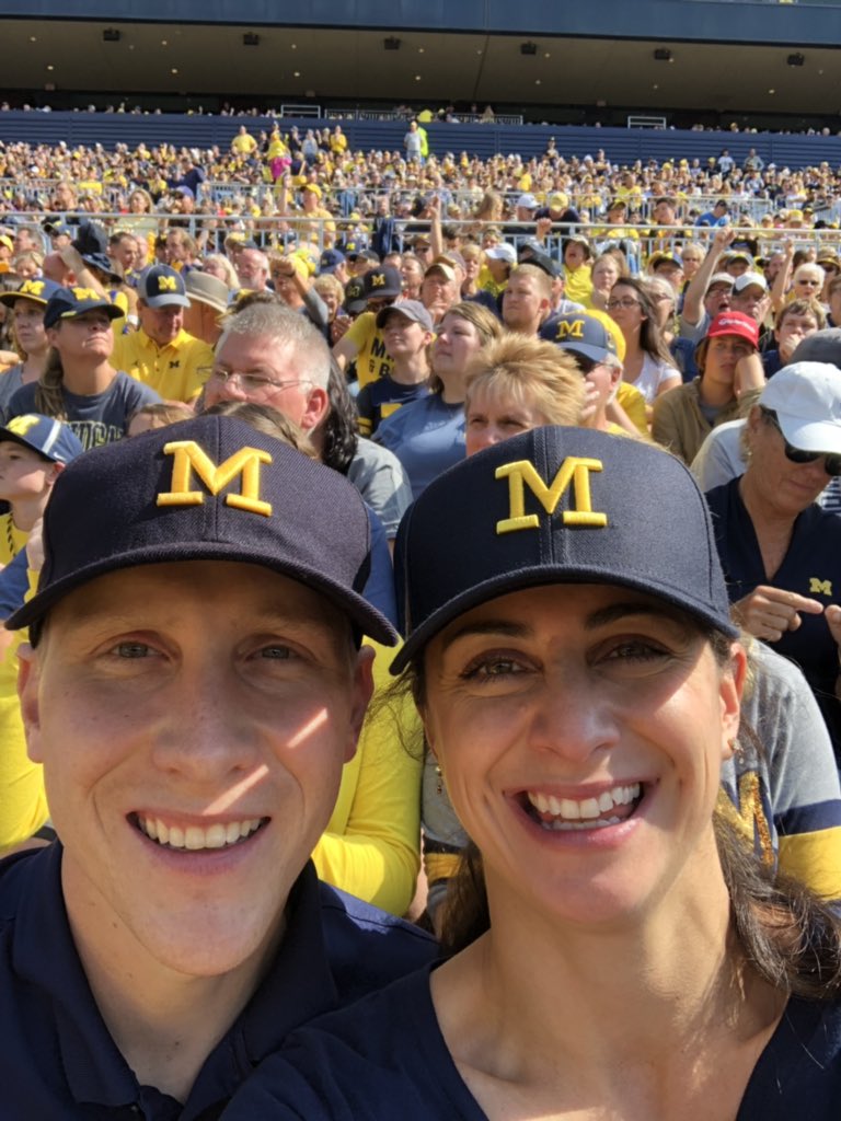 Cheering on <a href="/UMichFootball/">Michigan Football</a> at the #BigHouseLive #GoBlue