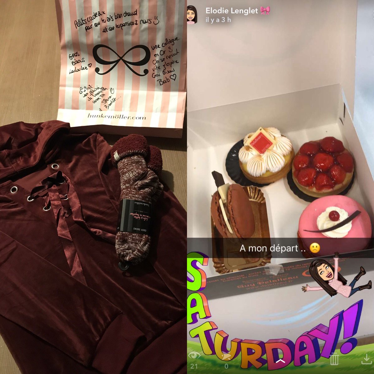 Merci pour ces jolies cadeaux mes collègues d’amour ❤️ de belles rencontres, une belle expérience professionnelle ! Je vous dis à bientôt j’espère 😁 gros bisous 💋🎀 <a href="/darras2804/">Carole</a> <a href="/04_Loulou/">Louise</a> <a href="/BarbaraSagot/">Barbara Sagot</a> <a href="/S_Lalanne/">Stéphane Lalanne</a> <a href="/P_Mountford/">Philip Mountford</a> #Hunkemoller