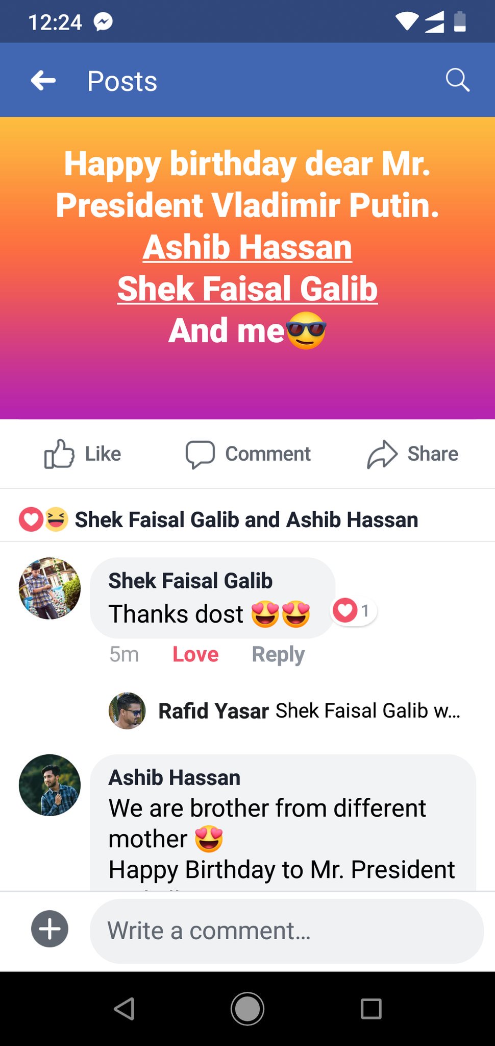 Happy Birthday Dear Mr. President Vladimir Putin . It mine too 