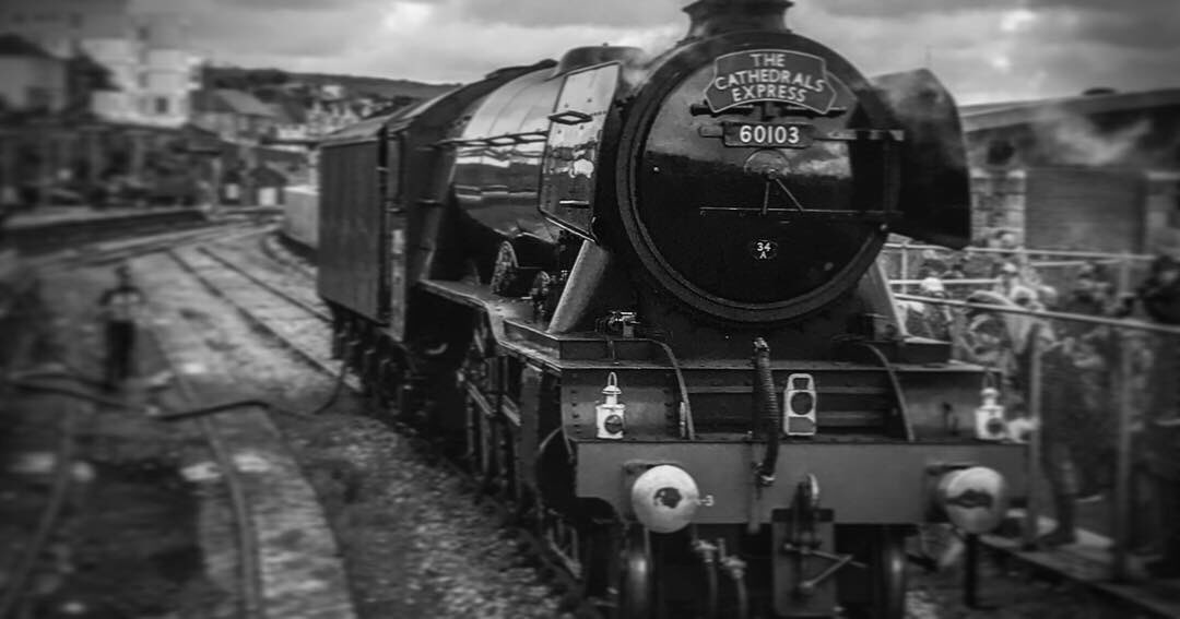 mcpalms's tweet photo. I saw a childhood hero today in Penzance. The #flyingscotsman came to #cornwall for the first ever time. What en experience to see her. I couldn't believe it. #lner #britishrail #shotoniphone #iphonephotography #train #steamtrain #4472 #60103 https://t.co/64JSi3bAHZ