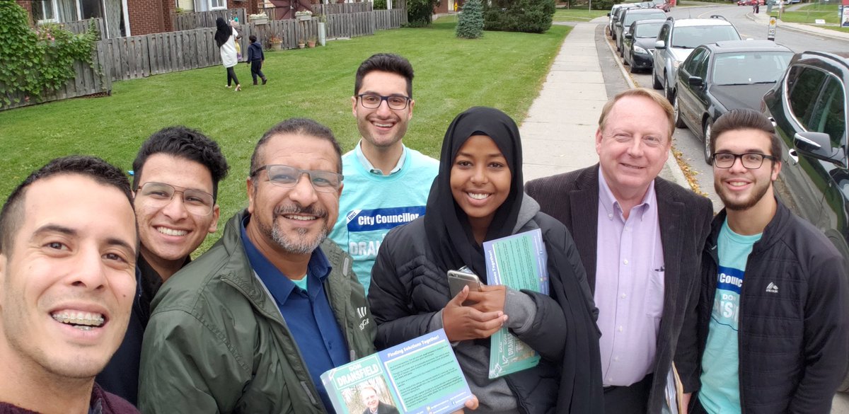 I’m so proud to have so many energetic volunteers helping me to canvass in #Bayshore today! Great responses at the doors! #Ottvote #Bayward