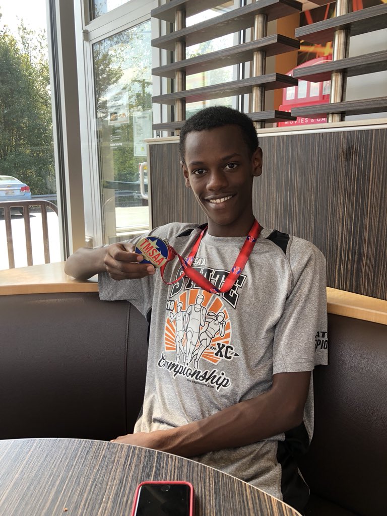 Mezacan41's tweet photo. And your middle school state champion cross country runner is Tyson Peters from Spring Hill Middle! The talent in  @MauryCoSchools is Unmatched! @cjmarczak @RyanBJackson1 Say hello to the fastest kid in Tennessee! https://t.co/xiQgkATIIM