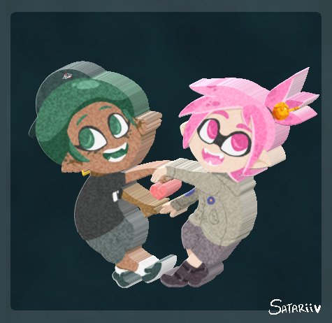 SatariiChan's tweet photo. Adorable Mem Cake couple commission for @TheKneWave and @Marshyfluff
This was such a cute project! Thanks so much for the comission!! (*⁰▿⁰*)♪
#memcake #splatoon2 #commission https://t.co/U2ty3VRhQJ