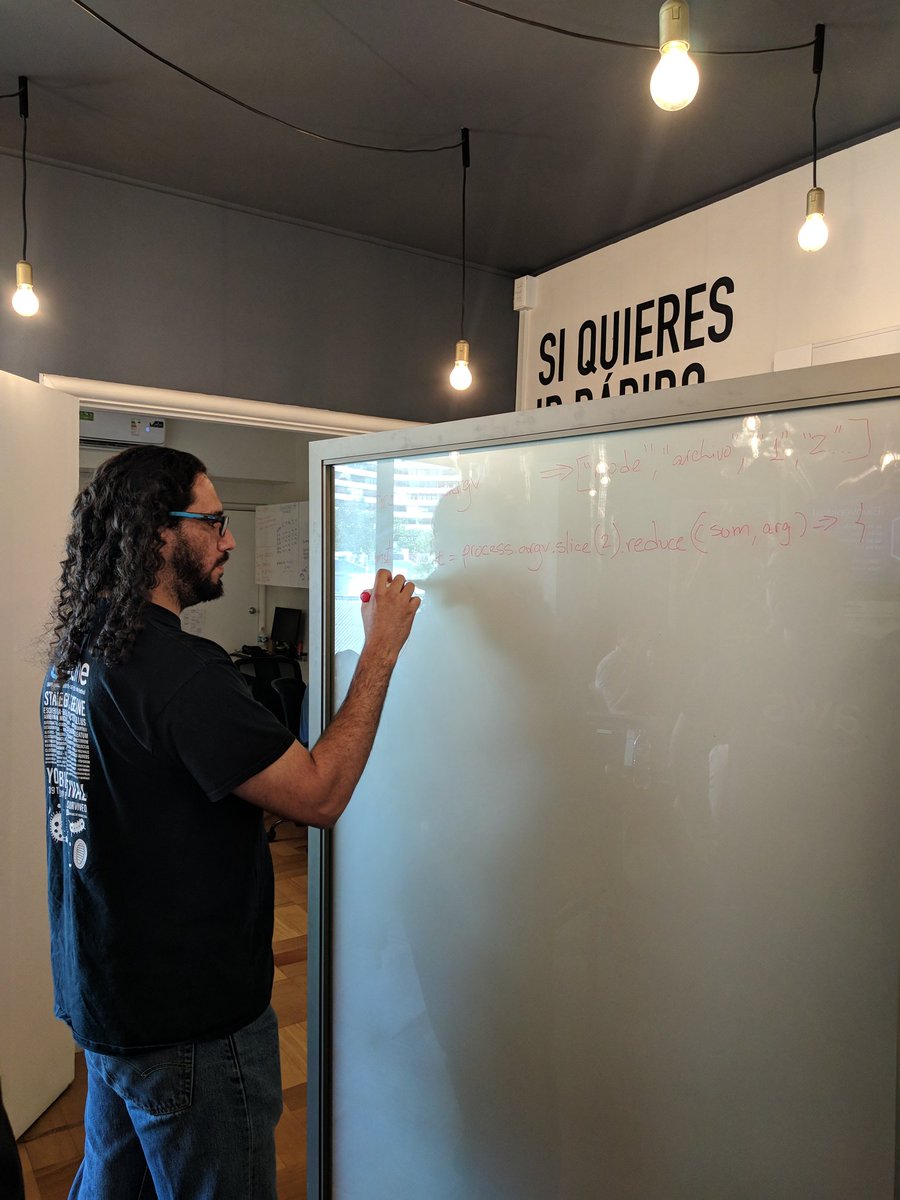nodeschoolstgo's tweet photo. ¡Aquí estamos con el @nodeschool de Santiago! ¿Como van por allá? @LimaJSorg @MedellinJS 👏🏻 https://t.co/sepyTd5hCX