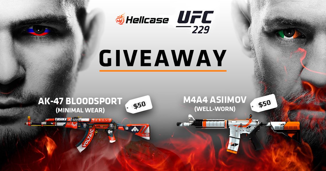 hellcase's tweet photo. We have 2 Giveaway in our Facebook and Instagram which are happening in honor of the UFC Legendary battle #229.

To find out more - go to our:
Facebook - https://t.co/CTk378ZnDY
Instagram - https://t.co/9xzC9RbX3B

#UFC #hellcase #hellcup7 #hellcasecup7 #Fight #UFC229 #winner https://t.co/BauJshH9Nq