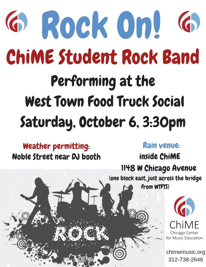 Quick #WestTowmArtWalk update: Chicago Center for Music Education will still be taking the stage at 3:30 pm, just at their indoor location listed below!