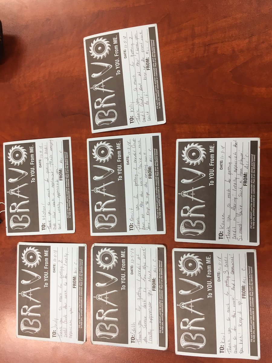 Ali_THD4705's tweet photo. Spreading the appreciation!! Writing #bravocards for EVERY associate who is helping us meet our credit goal this week and every day! #4705commited #thd4705 #gorillaintukwilla #creditcounts #moralematters @4705Jake @MrDonnieErb @StevenWThompso6 https://t.co/jCwuKCZHJ1