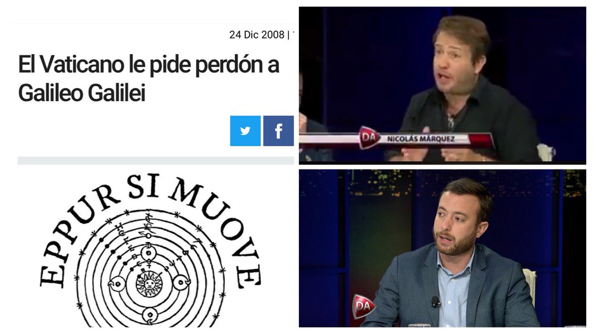 atenogenesR's tweet photo. Soy católico y no odio a nadie, solo me enredo la vida a diario con data política en #PanamaCheck no entro en discusiones subjetivas, pero conocer a Nicolás Marquez y a Agustín Laje, me hizo recordar a #GalileoGalilei "eppur si move" "sin embargo se mueve" https://t.co/kwERKDg2f0 https://t.co/sjqL0wPiX9